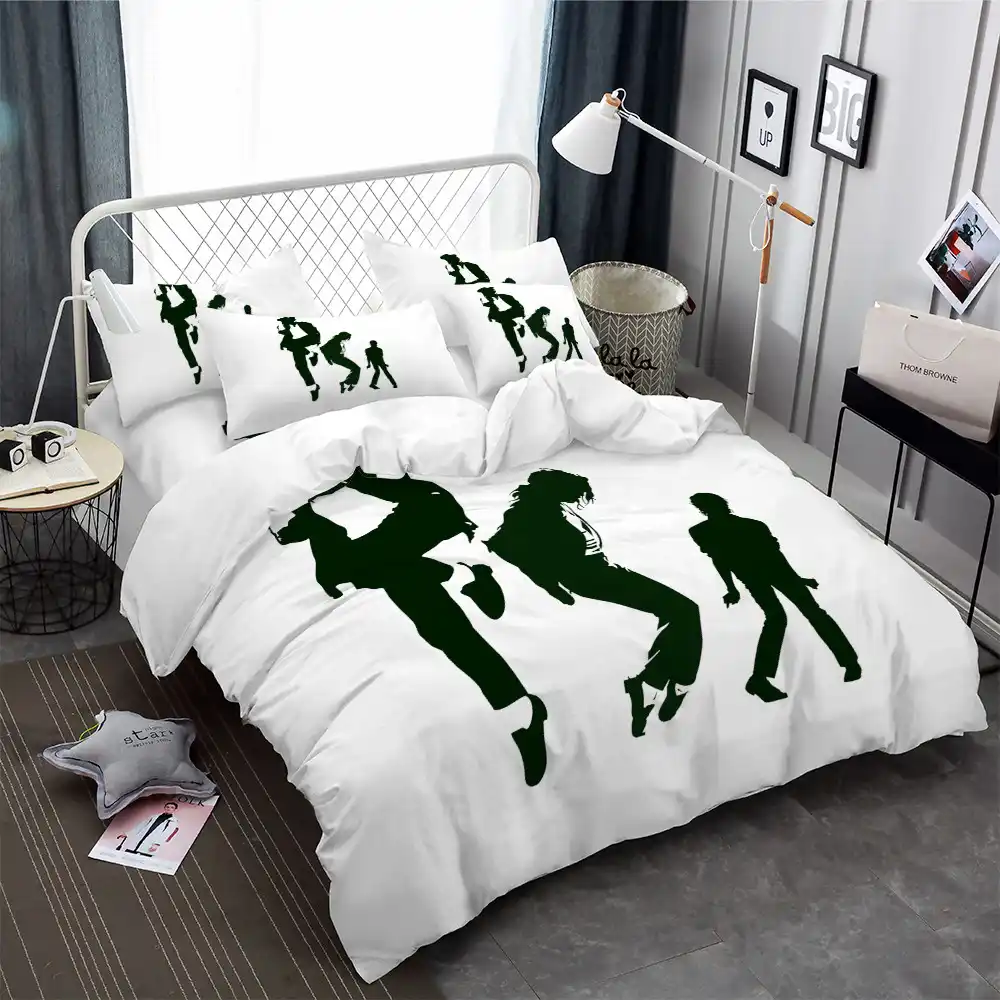 Michael Jackson Bedding Set Space Walk Dancing Duvet Cover King Queen Quilt 3pcs Bedclothes Pillowcase Home Decor D35