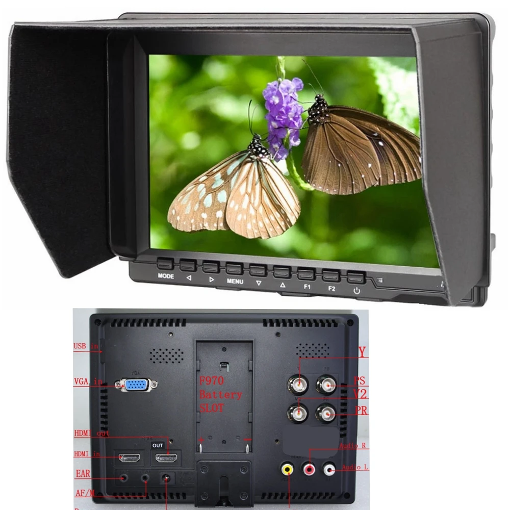 Новинка 7-дюймовый Ips Hd монитор для камер 5d Mark Iii 5d2 6d 7d 60d 70d 700d 650d тонкая авиационная