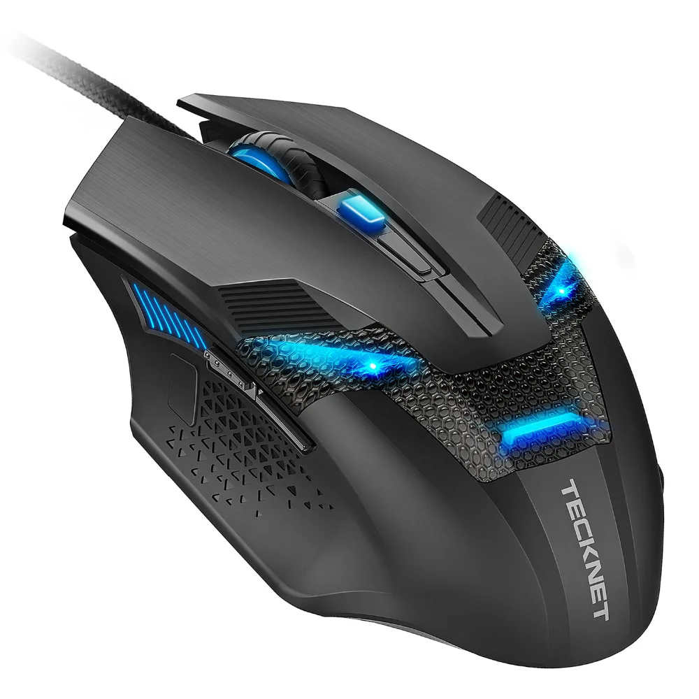 TeckNet Raptor игровая мышь эргономичные мыши 2000 dpi 6 кнопок оптическая компьютерная мышь E-Sports USB PC мышь для компьютера ноутбук ПК