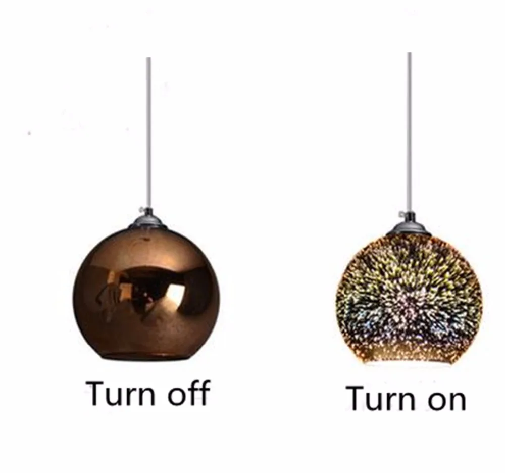 Classic design LED lamp pendant light indoor lightings 3D colorful Plated Glass livingroom dining stores hanging lights fixture design borosilicate glass led chandelier lightings turkey light