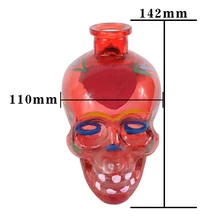 ADMY горячая Распродажа разноцветный череп вампира форма красочная расписная стеклянная бутылка принадлежности для курения