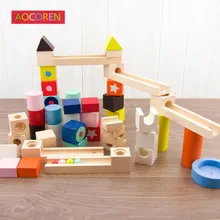 Aocoren 50 шт. строительные блоки кирпичи игрушки модель здания Дети DIY развивающий блок для детей Подарки