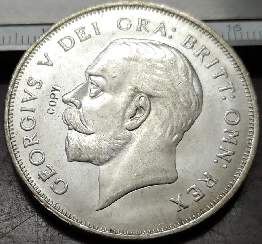 Оптовая продажа 1936 Великобритания 1 Корона-Джордж V копия Посеребренная монета |