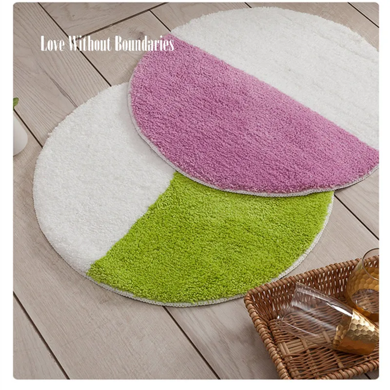 New Strong Water Round Carpet Absorption Bath Mat Antiskid Rug Soft