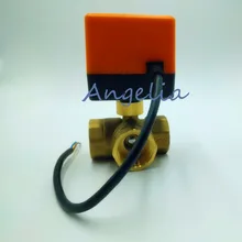 DC24V G1-1/" BSPP DN32 латунь 3-ходовый исполнительный механизм клапана с моторным шариком T Тип Электрический привод клапана