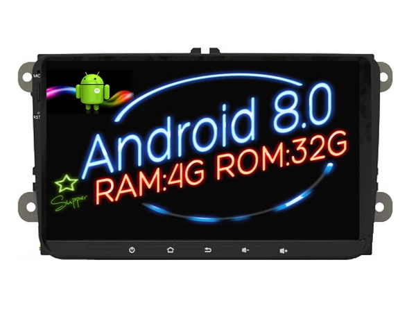 Ips screen Android 8 0 Car Dvd Navi Player FOR DECKLESS VW POLO GOLF JETTA CC