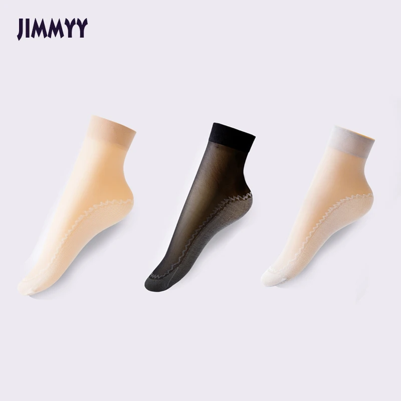 

JIMMYWING 3Pairs/lot Korean Style Black Women Socks Women Streetwear Nylon Lace Cool Socks Transparent Wholesale