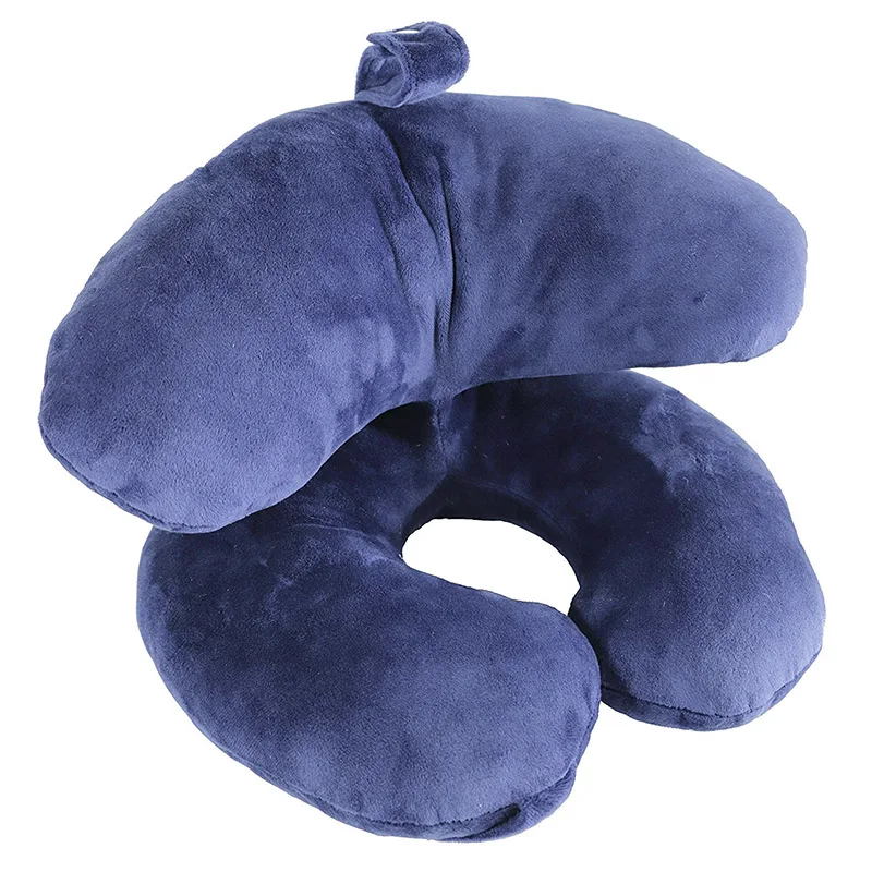 L027-Cotton Pillow Newest Design Travel Pillow For Airplanes,Car,Train,Office,School Nap U Shaped pillow & J Shaped Neck Pillow (2)