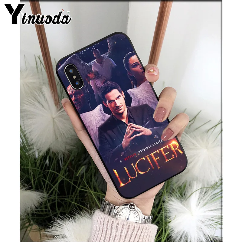 Yinuoda американская ТВ серия Lucifer TPU мягкие Аксессуары для телефонов Чехол для телефона для iPhone 6S 6plus 7plus 8 8Plus X Xs MAX 5 5S XR