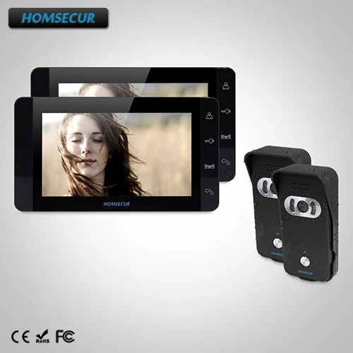 

HOMSECUR 7" Video&Audio Smart Doorbell+Touch Button Monitor for Home Security TC021-B + TM703-B