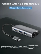 USB C HUB USB C Type C to RJ45 Ethernet Network USB 3.0 PD Charging Adapter Thunderbolt 3 for MacBook Pro Samsung S8 S9 Huawei