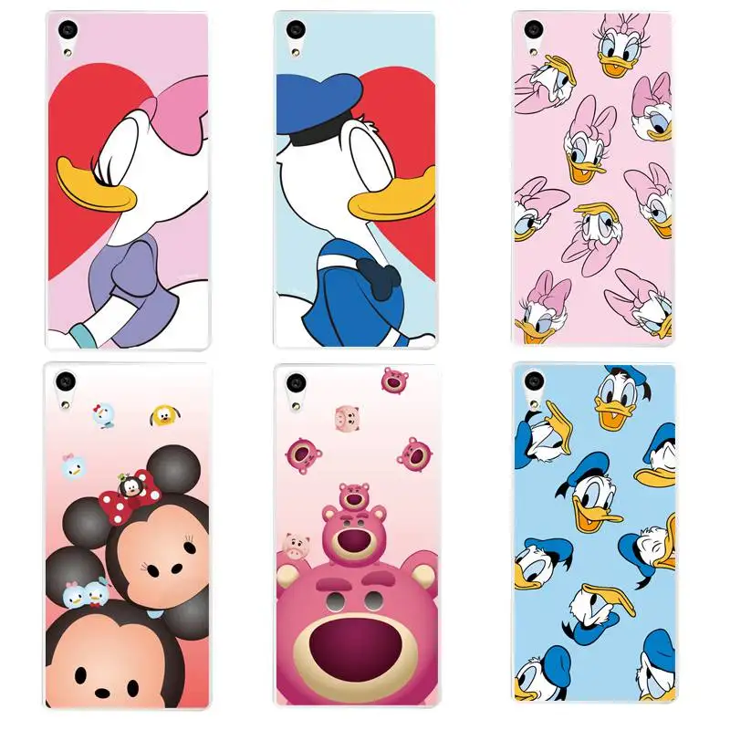 

Duck Soft Clear TPU Phone Case For Sony Z2 Z3 Z4 Z5 C3 C4 C5 Minnie Micky Printed Protective Donald Bear Cat Cover Free Shipping