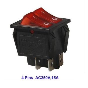 

Free Shipping 50 pcs a Lot Good Quality Sale Price 4P Double Gang Widely Used Mininature Rocker Switch Power Switch