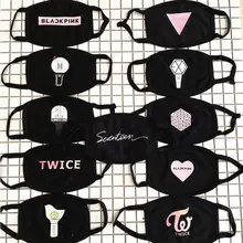 Унисекс Хлопок Половина лица рот маска Kpop Черный Розовый милый мультфильм животных буквы печатные пылезащитный муфельный респиратор 20 моделей