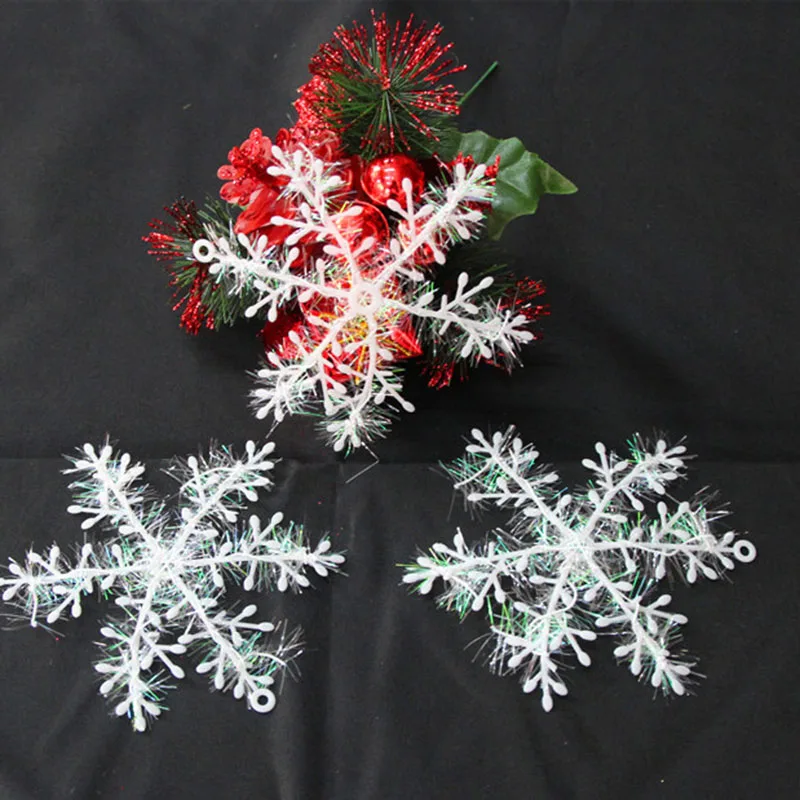 30pcs 11cm Artifical Snowflake Christmas Tree Home Decorations 2019 Xmas Ornaments Fake