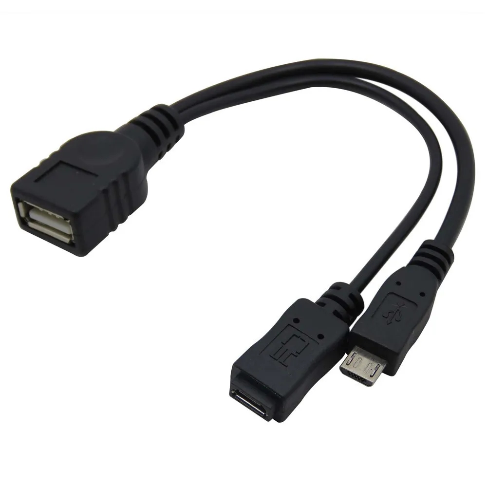 Micro USB мужчина к USB Женский хост OTG Кабель-Micro USB адаптер Y сплиттер с Micro USB Женский Кабель питания