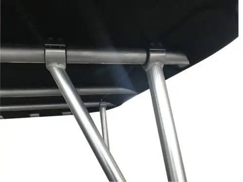 Dolphin Universal Walk Around Boat T Top, Potoon Bimini T-Top and Wakeboard Tower Black Canopy