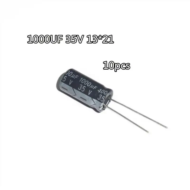 

10pcs High frequency low resistance 35V 1000UF new electrolytic capacitor 35v1000uf maintenance commonly used volume 13 * 21