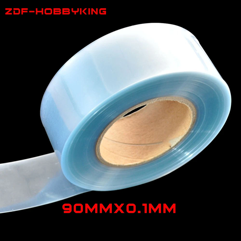 90mm 90mmX0 1mm Transparent Clear PVC Heat Shrink Tube For font b RC b font LiPO