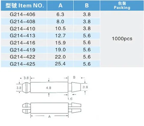 100 шт/лот 3,8 мм отверстие нейлон pa66 пластина pcb изоляция колонки Push-in с двойной головкой пластиковая ПК доска изоляция колонки поддержка колонки