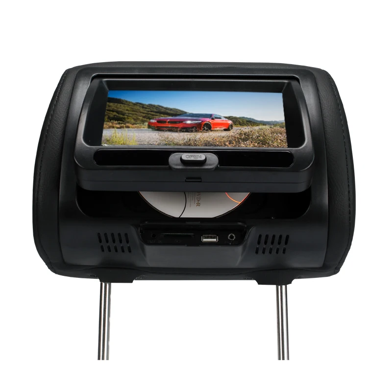 7 inch 800*RGB*480 pixels Car Headrest Monitor DVD Player with USB/SD