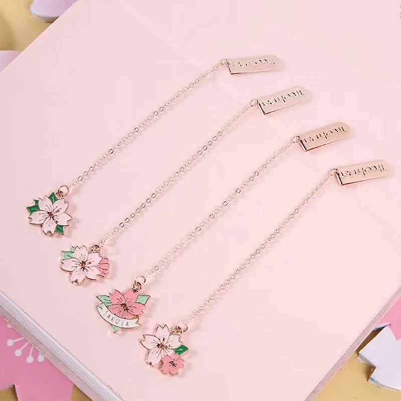 

Novelty Cherry Sakura Pendant Bookmark Stationery School Office Supply