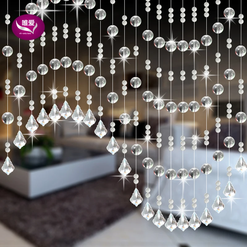 

5 strings Crystal bead curtain can be customized decoration Door curtain window curtain porch partition curtain free shipping
