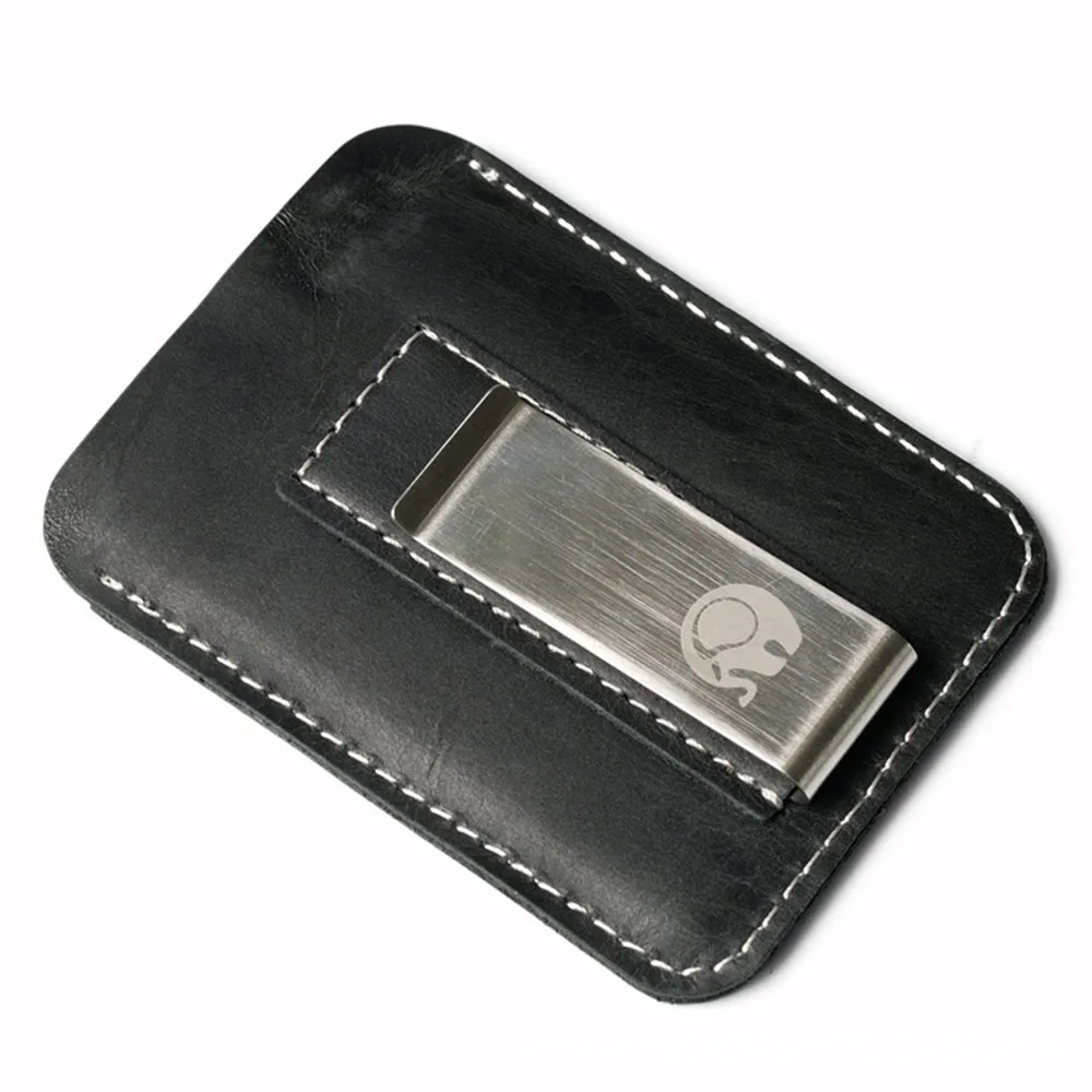 Брендовый кошелек кожаный кредитный держатель для Карт RFID Модный женский мужской кожаный кошелек клатч держатель для карт кошелек Zero кошелек# L3 - Цвет: Черный
