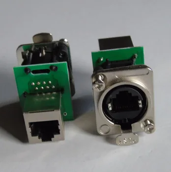 

2pcs/lot NE8FDP Ethercon RJ45 Feedthru D-Series Panel Mount Jack
