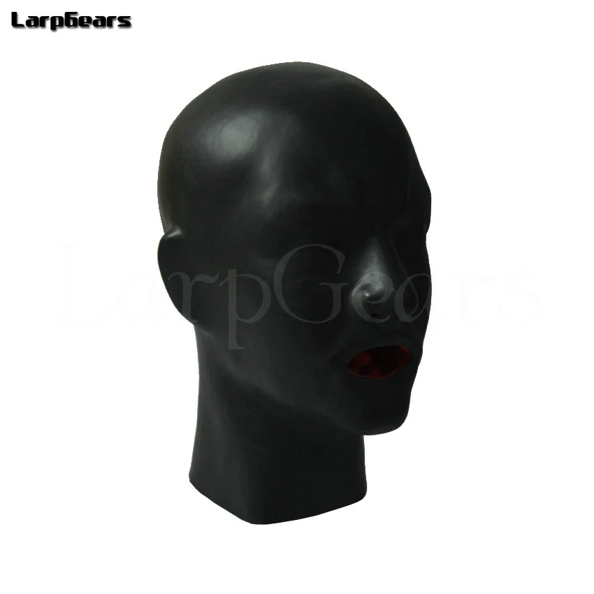 Latex human hood with tongue-2 