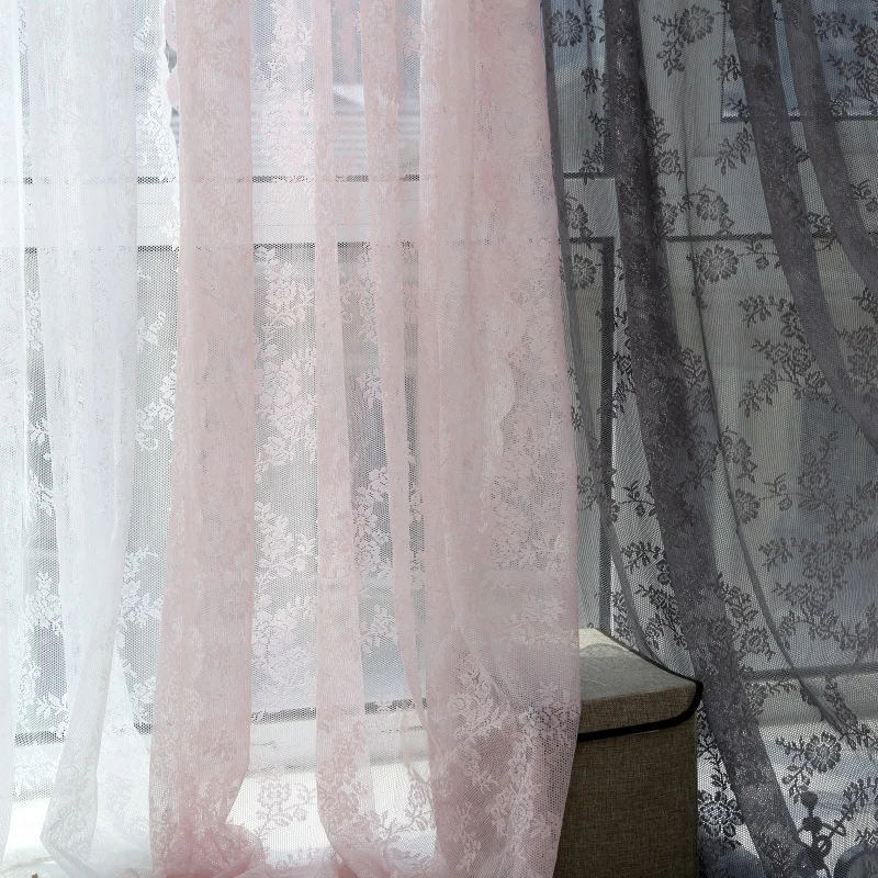 

3 Colors 150cm x 180cm Panel Sheer Voile Window Curtain Panel Drape Room Floral Tulle Scarfs Valances Curtains
