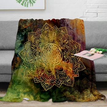 

Flower Of Life Batik Throw Blanket Warm Microfiber Blanket Best Sale Flannel Blanket For Beds Home Decor Wholesale