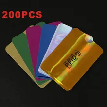 200 шт./компл. RFID 13,56 МГц IC карта защиты NFC карта безопасности RFID экранированный наручный держатель для карт Блокировка предотвращает неавторизованное сканирование