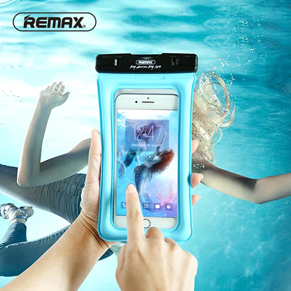 

REMAX Float Airbag Design IPX8 Waterproof Dry Pouch Case Transparent Universal Waterproof Bag Mobile Phone Case For iPhone 6 6s