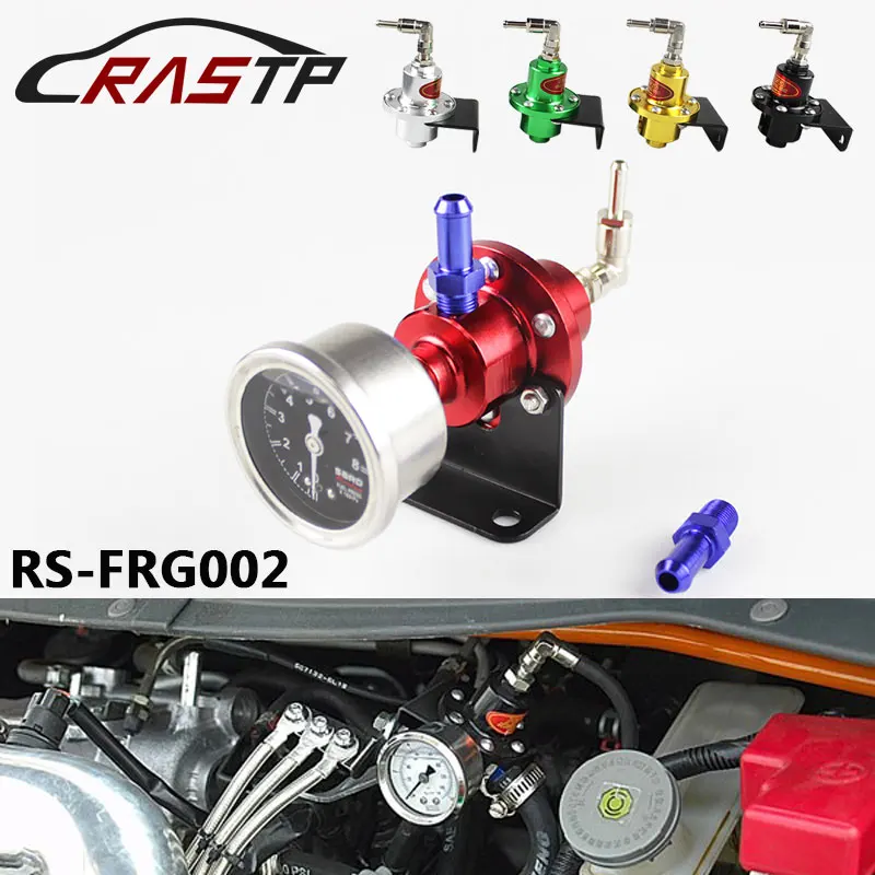 

Universal Adjustable Fuel Pressure Regulator with Original Gauge and Instructions with Logo Fuel Regulator RS-FRG002