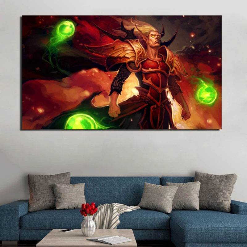 

World Of Warcrafts Blood Elf King Wall Art Canvas Painting Poster Prints Modern Painting Wall Picture For Living Room Home Decor