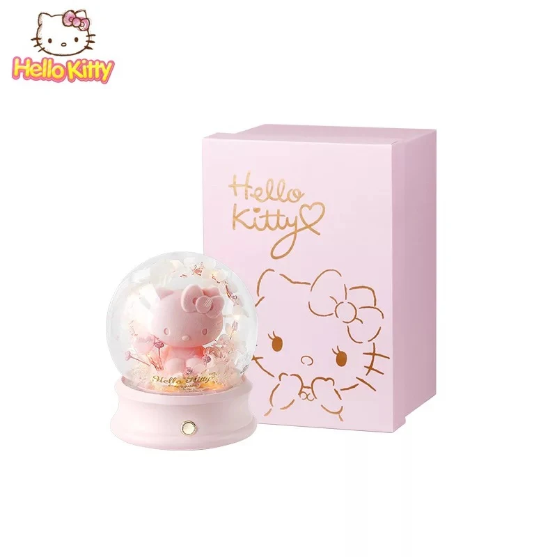 Японский hello kitty Presrved свежий цветок Bluetooth беспроводной динамик розовая роза 1 Сад Музыкальная Шкатулка Ночной светильник подарок на день рождения
