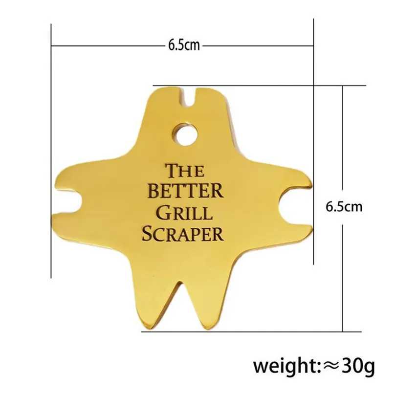 New 1PC Cleaning Blade Stainless Steel The Better Grill Scraper Barbecue Cleaning Tool Cleaning Blade BBQ Tools #3d12 (3)