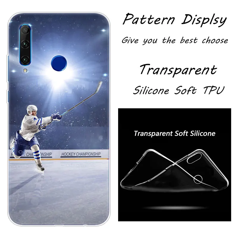 Спортивный Мягкий силиконовый чехол для телефона с хоккейным катком для huawei Honor 20 20i 10 9 8 Lite 8X 8C 8A 8S 7S 7A Pro View 20 Модный чехол - Цвет: 009
