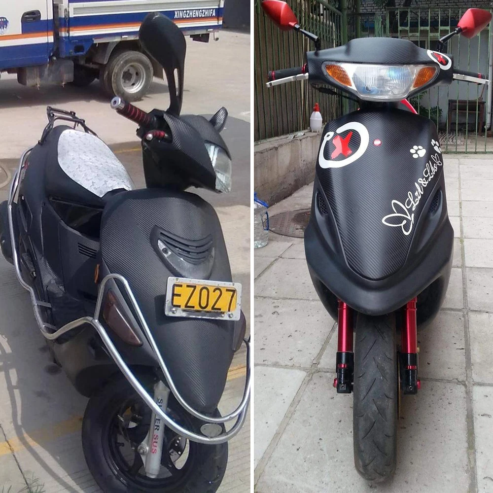 Vinyl Stickers 30x200cm Motorcycle 3D Carbon Fiber Car Wrap Sheet Roll Film Decal Styling Auto Motorbike Accessories