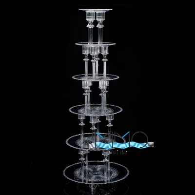 

6 tiers Crystal Wedding cake Stand acrylic cupcake display Wedding Decoration Table Centerpiece