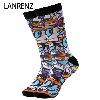 

2020 street cartoon puzzle print Men and women fashion Funny socks 3d printed socks 200 knitting oil painting compression socks
