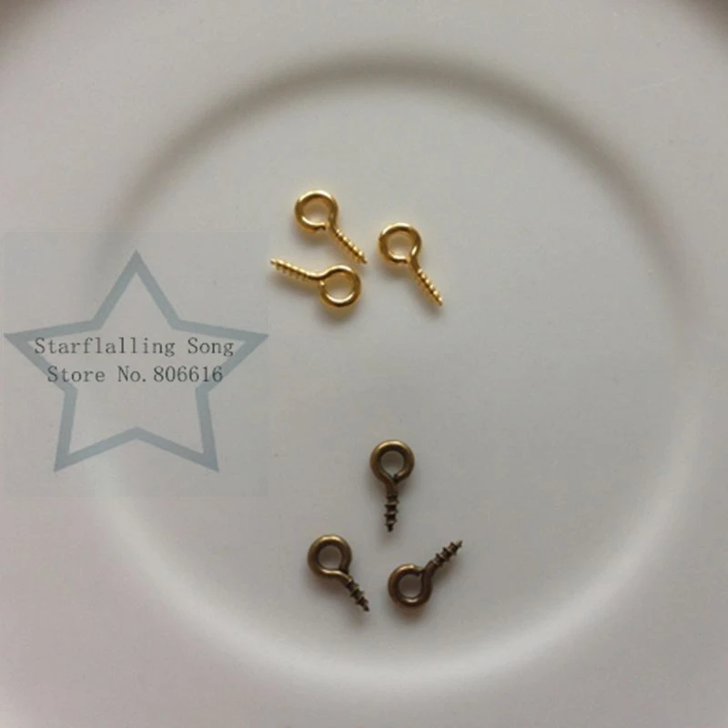 

Free Shipping 4*8MM 200Pcs Jewellery Connectors Ring Screw DIY Jewelry Findings & Components