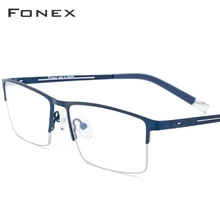 Оправа для очков из сплава, мужские полуквадратные очки для близорукости по рецепту, Новое поступление, классические полуоправы, оптические оправы для очков