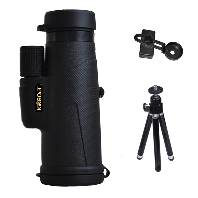 KINGOPT 10x42 Handheld Monoculars HD Wide-angle Lll Night Vision Monocular Telescopes Outdoor Hiking Camping Bird-watching Tools