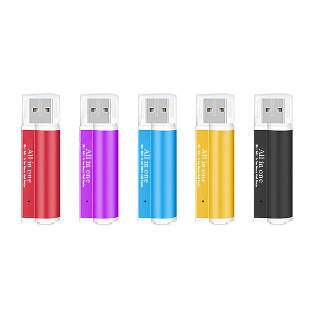 4 в 1 USB хабы 2,0 считыватель карт памяти usb адаптер для micro SD T-Flash SD MMC SDHC DC карта TF M2 MMC MS PRO DUO кардридер