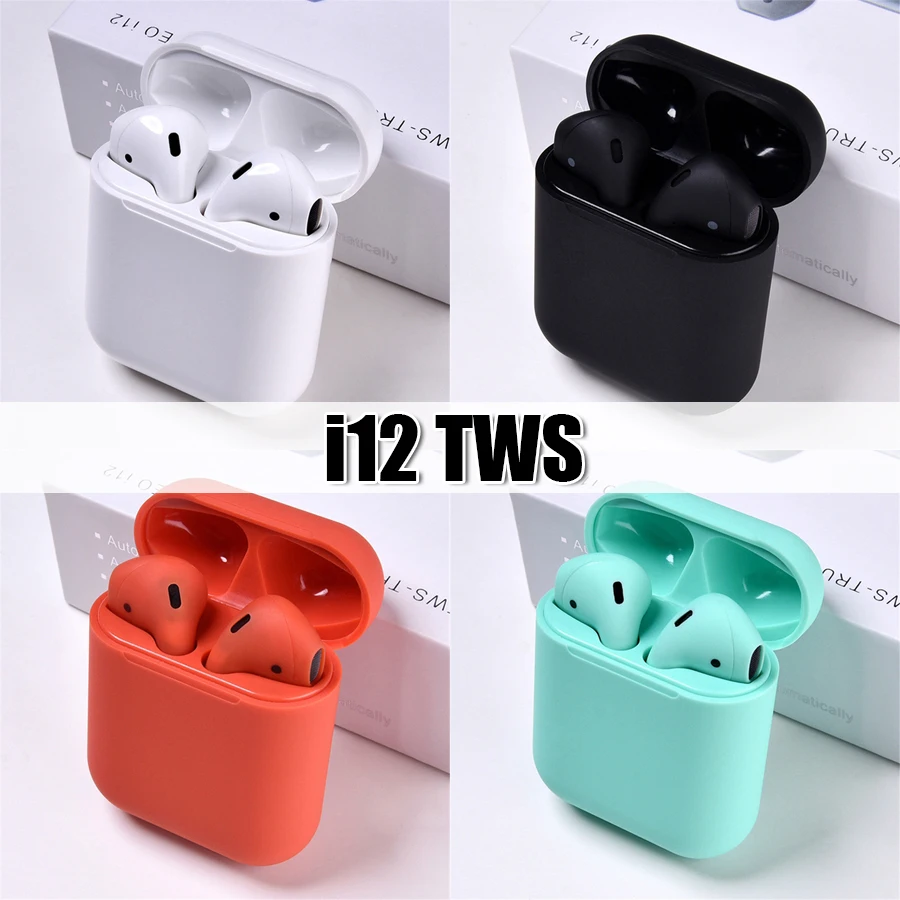 

Original i12 tws Pop Up Bluetooth Earphones Wireless Touch Control Earbuds pk 1:1 replica Headset i30 tws i60 i20 i30tws lk te9