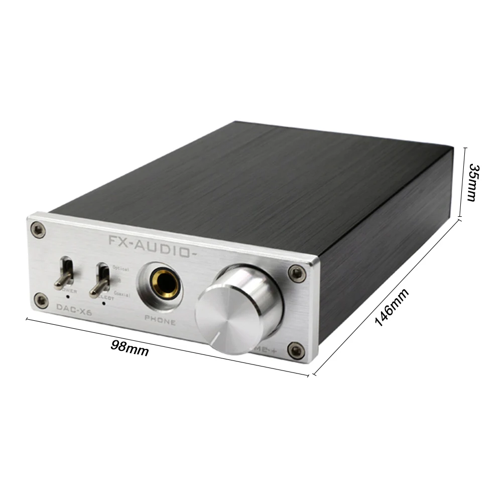 FX-аудио DAC-X6 HiFi 2,0 цифровой аудио декодер DAC вход USB/коаксиальный/оптический выход RCA/домашний усилитель 24 бит/96 кГц DC12V 1A