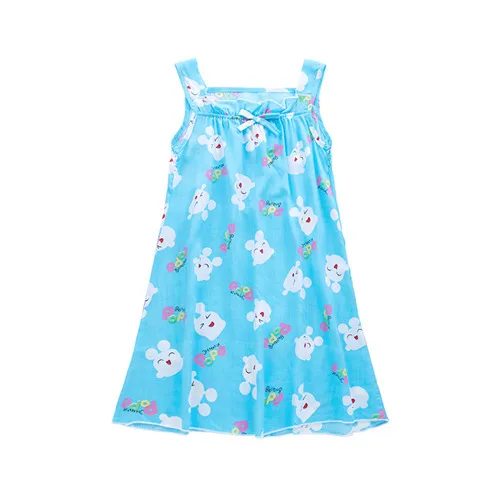 Ночная рубашка для девочек, пижамы Ночная рубашка для девочек детские ночные рубашки «Принцесса», детская одежда для сна летние A-FLBE016-1P для девочек, 1 шт./партия - Цвет: Синий