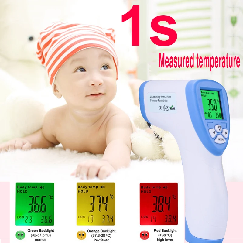 

Infrared Thermometer Muti-fuction Digital Baby Thermometer Body Baby/Adult Forehead Non-contact Temperature Measurement Tool
